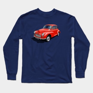 Morris Minor in signal red Long Sleeve T-Shirt